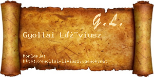 Gyollai Líviusz névjegykártya